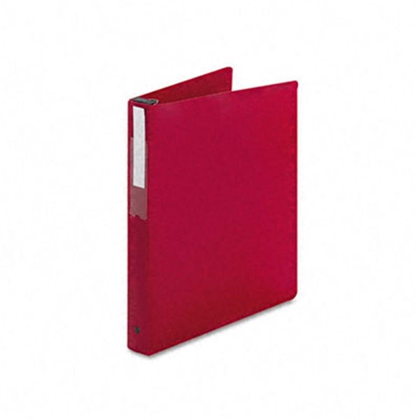 Workstation Hanging File Poly Ring Binder  1&amp;apos;&amp;apos; Capacity  Red TH883695